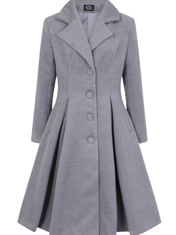 Potešte sa týmto kúskom Dedoles Sivý dámsky retro kabát s gombíkmi